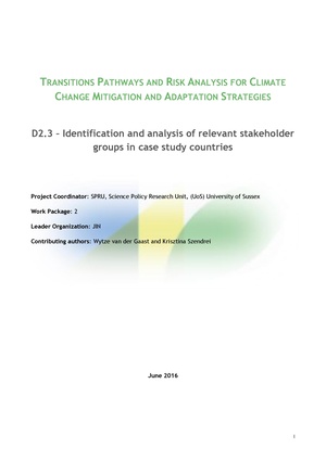 D2.3 Identification and Analysis of Relevant Stakeholder Groups in Case Study Countries.pdf