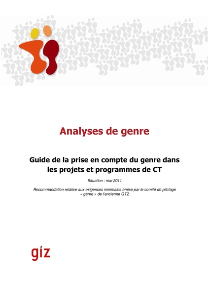 File:Fr Guide de la prise en compte Analyses de Genre Recommendation comité genre Mai 2011.pdf