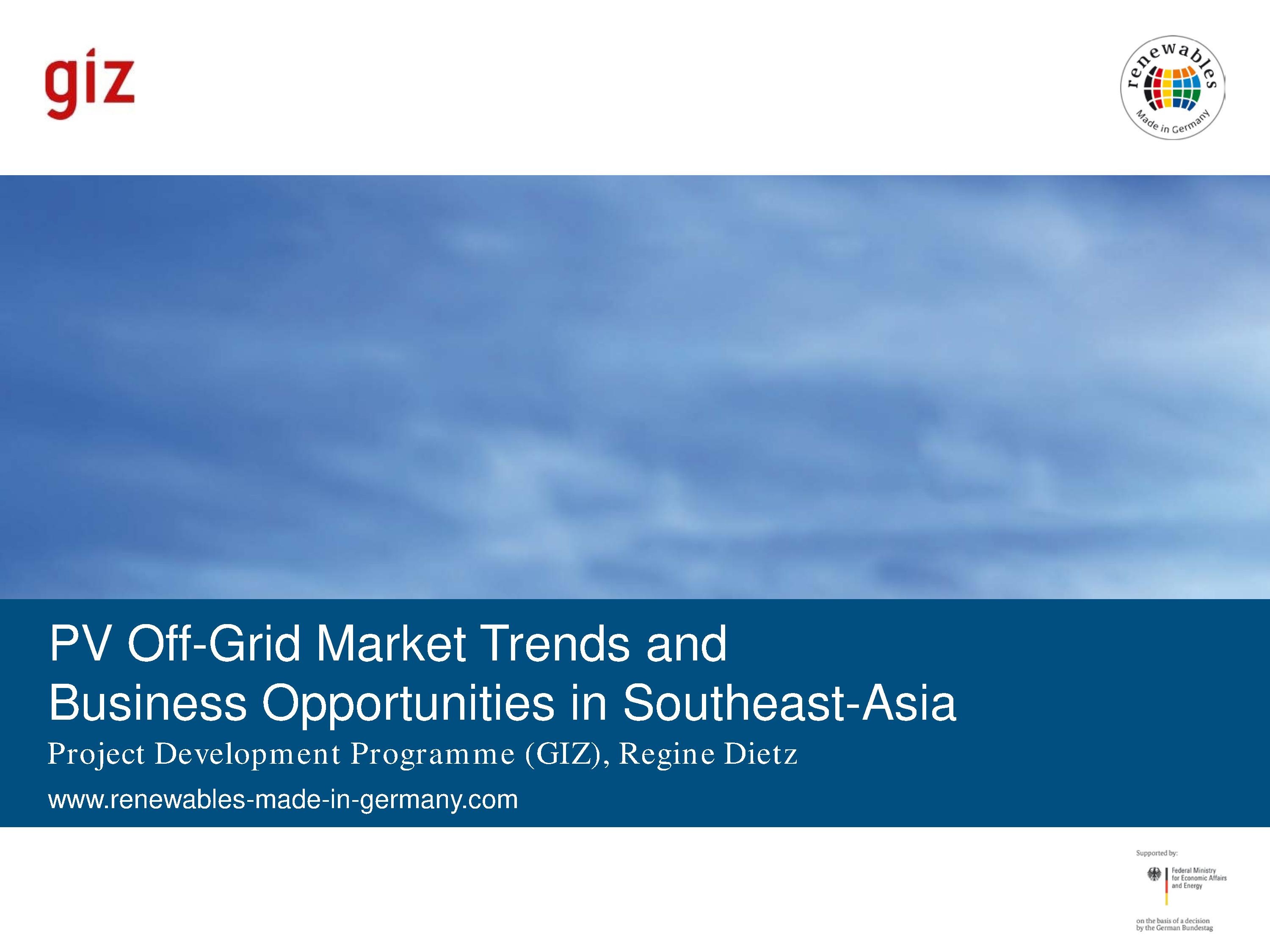 PV Off-Grid Market Trends and Business Opportunities in Asia