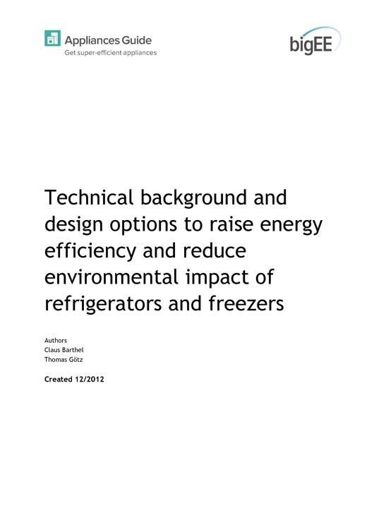 Technical Background And Design Options To Raise Energy Efficiency
