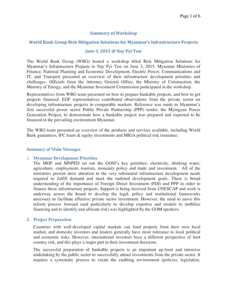 File:English Summary WBG Risk Mitigation Workshop 3June2015.pdf