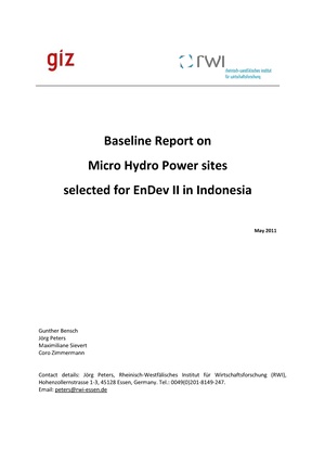 Baseline Report on MHP sites selected for EnDev2 in Indonesia - GIZ Indonesia - May 2011.pdf