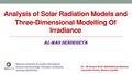 Analysis of Solar Radiation Models and three-dimensional Modelling of Irradiance.pdf